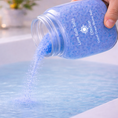 Cobalt Ocean and Sandstone Luxe Mineral Bath Salts 8 oz