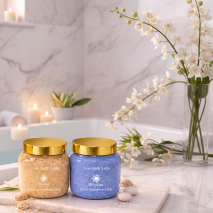 Cobalt Ocean and Sandstone Luxe Mineral Bath Salts 8 oz