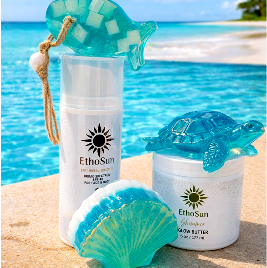 EthoSun Zinc and Glycerin Beauty Bars - Ocean Sea Life