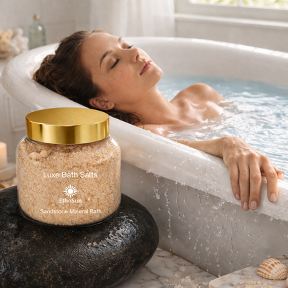 Cobalt Ocean and Sandstone Luxe Mineral Bath Salts 8 oz