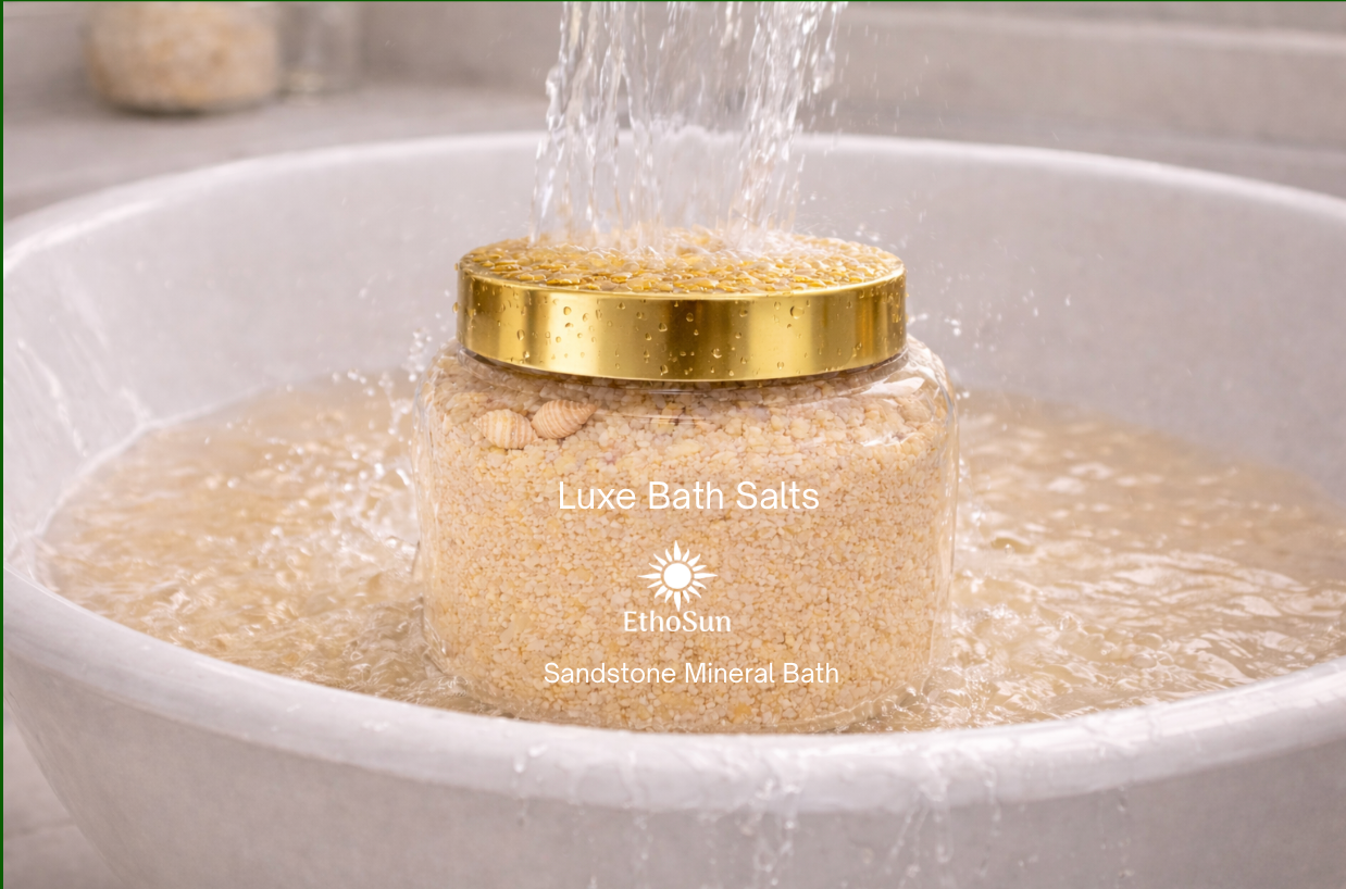 Cobalt Ocean and Sandstone Luxe Mineral Bath Salts 8 oz