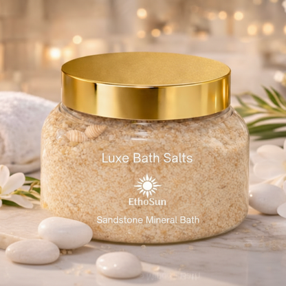 Cobalt Ocean and Sandstone Luxe Mineral Bath Salts 8 oz